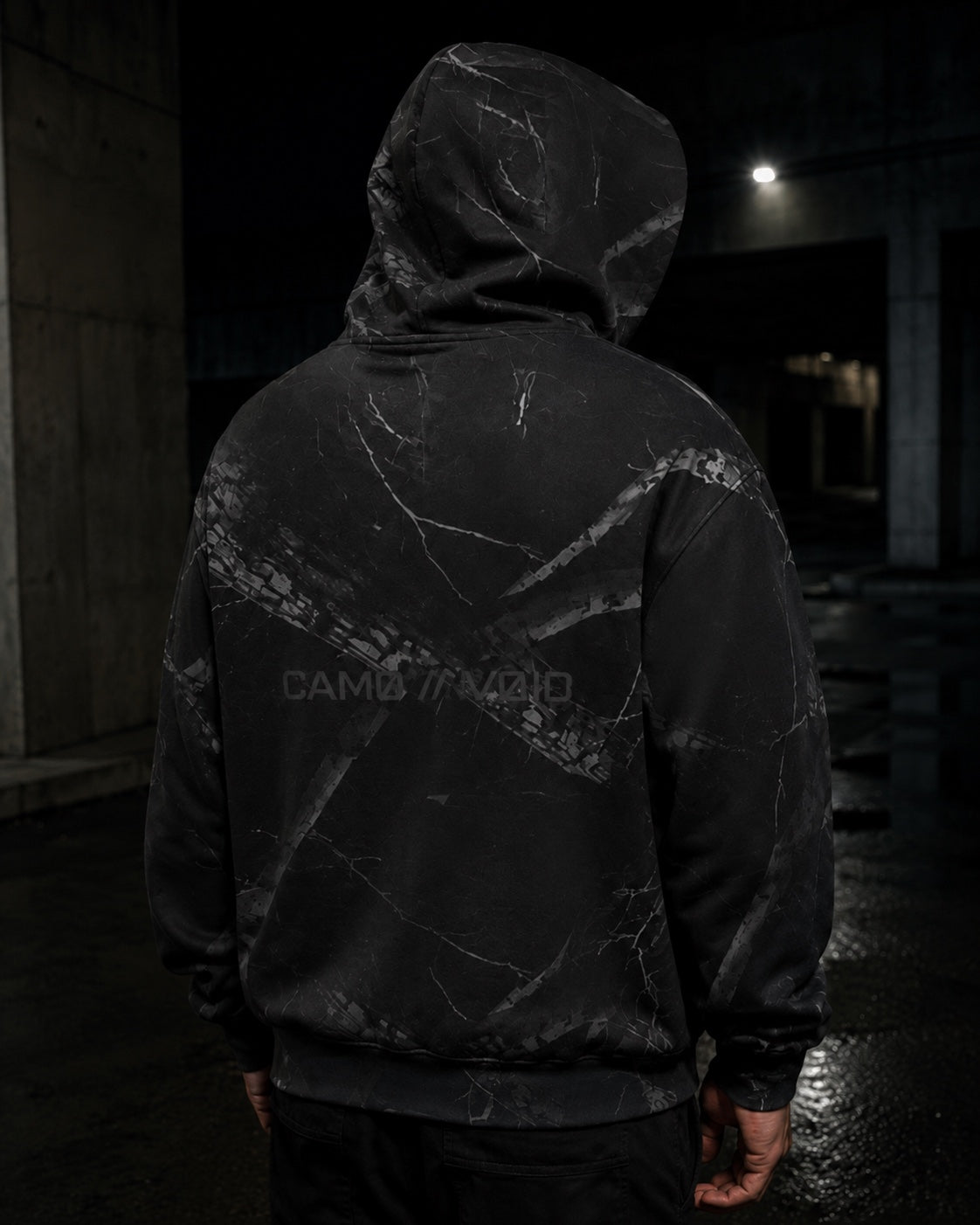 CAMØ // VØID blackout hoodie back